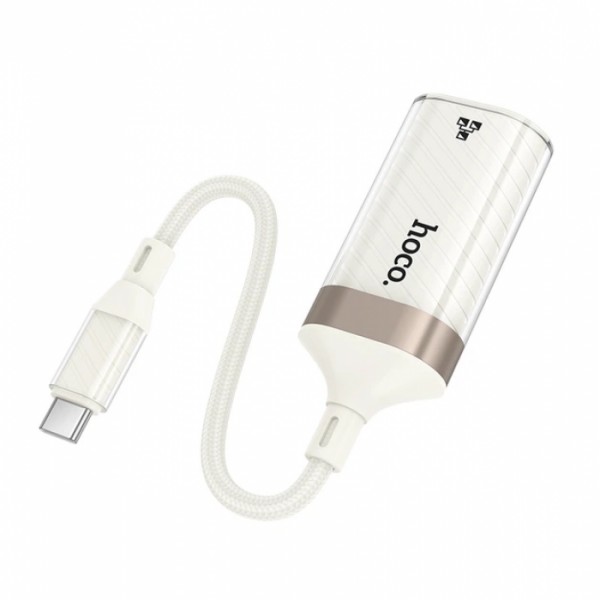 Адаптер переходник HOCO UA41B Crystal, Type-C to Ethernet RJ45 (100 Mbps) (133845)