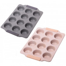 Форма для випічки кексів Kamille Marble 38х26см, 12 осередків (38945)