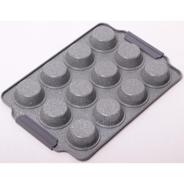 Форма для випічки кексів Kamille Marble 38х26см, 12 осередків (38945) Форма для випічки кексів Kamille Marble 38х26см, 12 осередків (38945)