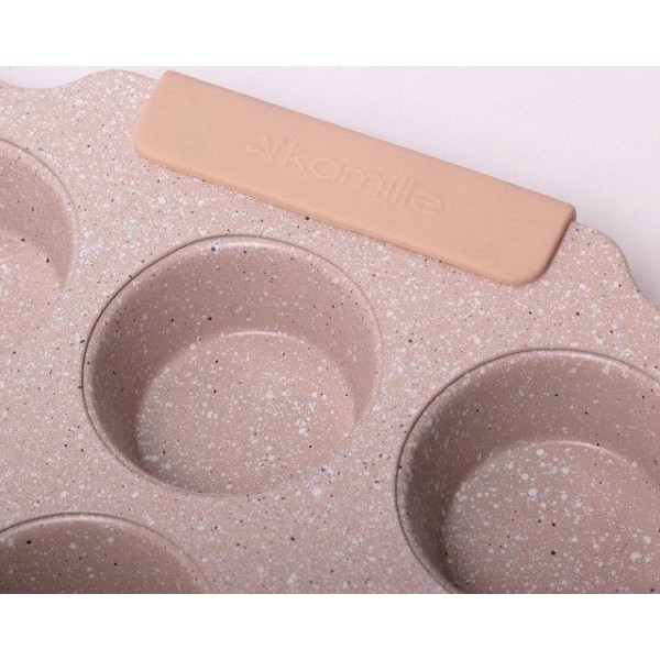 Форма для випічки кексів Kamille Marble 38х26см, 12 осередків (38945) Форма для випічки кексів Kamille Marble 38х26см, 12 осередків (38945)