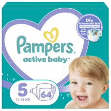 Подгузники Pampers Active Baby Размер 5 (11-16 кг) 64 шт (8001090949974)