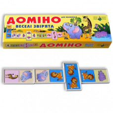 Настольная игра домино "Веселые зверушки" 87017, 28 элементов