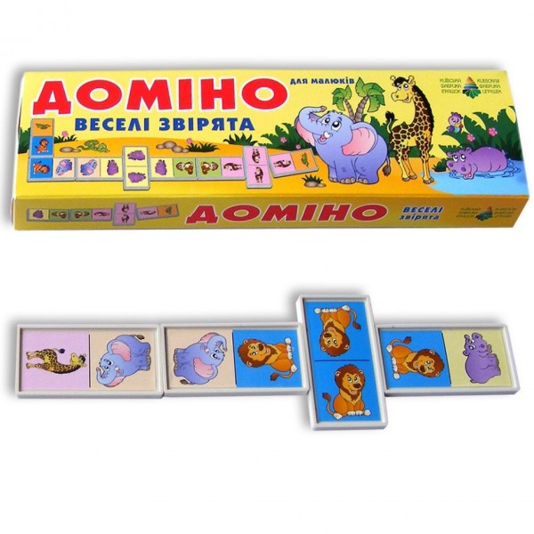 Настольная игра домино "Веселые зверушки" 87017, 28 элементов