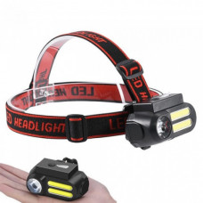 Фонарь налобный NF-611-1LM+2COB, 1x18650, ЗУ microUSB (93865)