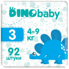 Подгузники Dino Baby Размер 3 (4-9 кг) 92 шт (2000998941178)