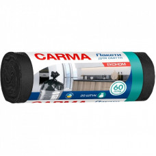 Пакеты для мусора Carma Эконом Черные 7 мкм 60 л 20 шт. (4823098414704)