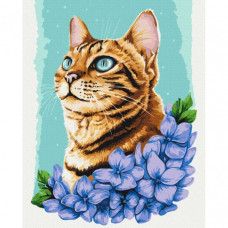 Картина по номерам "Лазурный котик" © Anna Kulyk Brushme BS53584 40х50 см