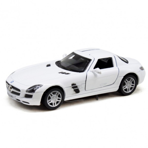 Машинка металлическая KT5349W Mercedes-Benz SLS AMG (Белый)