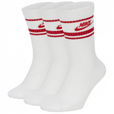 Носки Nike U NK NSW EVERYDAY ESSENTIAL CR 3PR DX5089-102 34-38 3 пари Білий/Червоний (196148786163)
