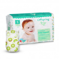 Подгузники Offspring Hairykiwi размер S 3-6 кг 48 шт (DP-OI-FAT-S48P-HKW)