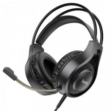Игровые наушники с микрофоном HOCO W106 Tiger Gaming Headset проводные, с оголовьем Черные (133875)