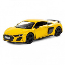 Машинка металлическая инерционная Audi R8 Coupe 2020 Kinsmart KT5422W 1:36 (Желтый)