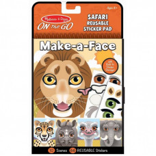 Набор для творчества Melissa&Doug Блокнот с многоразовыми наклейками Сафари (MD30510)
