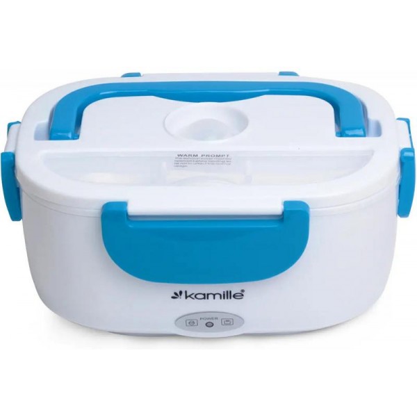 Ланч-бокс Kamille Snack 450мл + 650мл з підігрівом (220V), блакитний (114285)