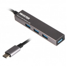 Концентратор Maxxter USB 3.0 Type-C 4 ports grey (HU3С-4P-02)