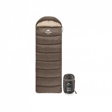 Спальный мешок Naturehike з капюшоном U350S NH20MSD07 (-3°C) правий, коричневий (6927595764312-R)