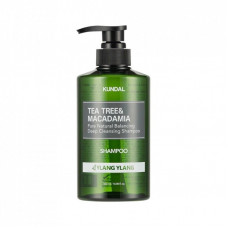 Шампунь Kundal Tea Tree & Macadamia Deep Cleansing Shampoo Ylang-Ylang 500 мл (8809693257850)