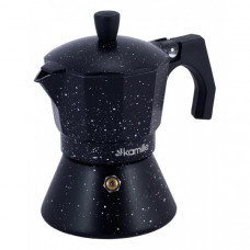 Кавоварка гейзерна Kamille Andel Black 150мл на 3 чашки (135785)