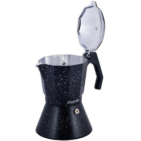 Кавоварка гейзерна Kamille Andel Black 150мл на 3 чашки (135785) Кавоварка гейзерна Kamille Andel Black 150мл на 3 чашки (135785)