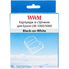 Лента для принтера этикеток WWM для Epson LW-1000/5000 36mm х 8m Black-on-White (WWM-SS36K)