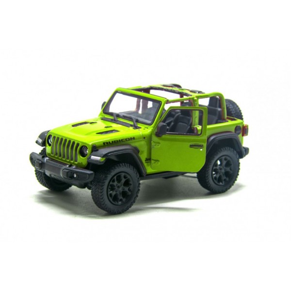 Коллекционная игрушечная модель джипа JEEP WRANGLER 5'' KT5412WA металлический (Зеленый)