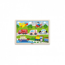 Пазл Viga Toys деревянный Транспорт 24 элемента (51462)