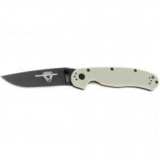 Нож Ontario Knife RAT II AUS-8 Bone, Black Blade (ON8862BONE)