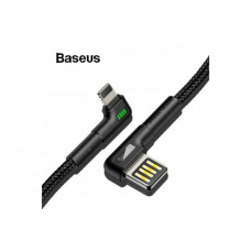 Кабель Baseus Data Lightning 2.4A 1 м CALKLF-P01 Боковой USB Чёрный Оригинал (38795)