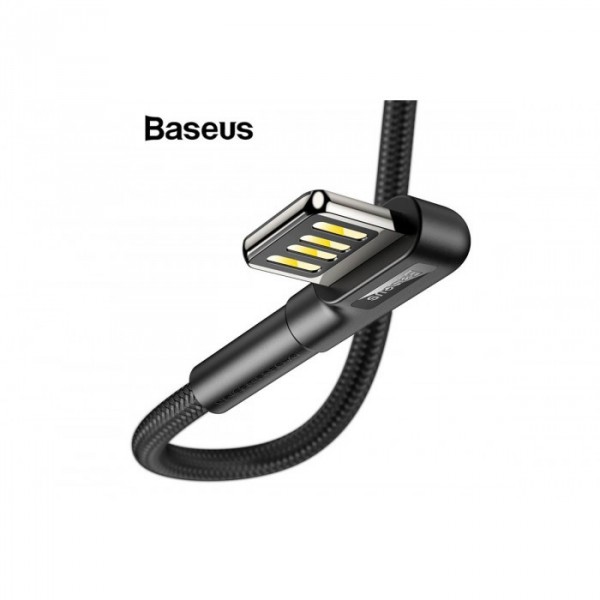 Кабель Baseus Data Lightning 2.4A 1 м CALKLF-P01 Боковой USB Чёрный Оригинал (38795)