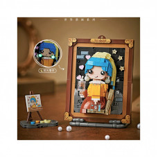 Конструктор LOZ mini Объемная картина Девушка с жемчужной серьгой без фигурок (1287)