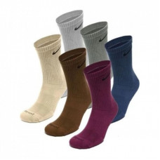 Носки Nike U NK ED PLS CSH CRW 6PR-132 SX6897-905 34-38 6 пар Білий/Сірий/Синій/Рожевий (196153841116)