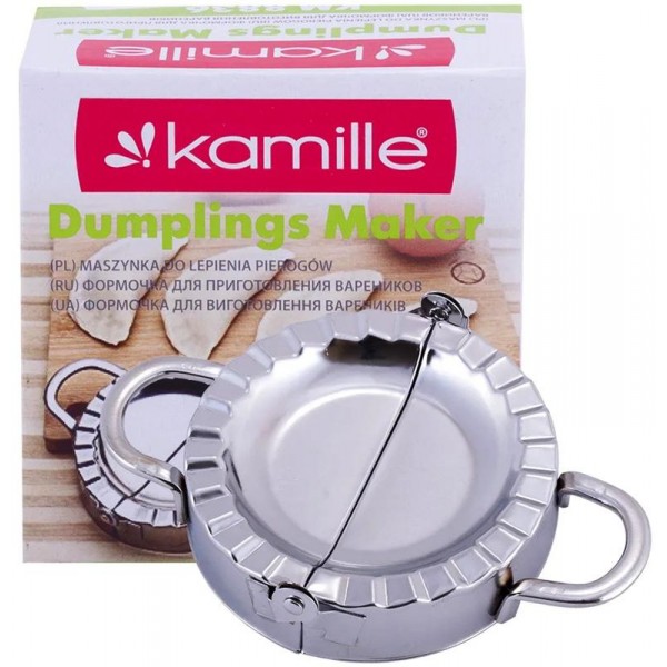 Форма для ліплення вареників Kamille 15х10х3.1см з нержавіючої сталі (109706)