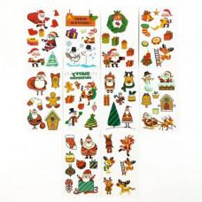 Набор детских временных тату "Рождество и Новый год № 1" tattoo-mini-set-cmas-10-1