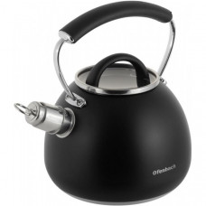 Чайник Ofenbach Magic Kettle 2.5л зі свистком та скляною кришкою, чорний (98416)