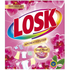 Стиральный порошок Losk Ароматерапия Эфирные масла и аромат Малазийского цветка 400 г (9000101575361)