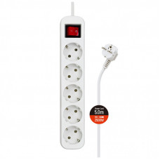 Сетевой фильтр питания ColorWay CW-PSEA55W, 5 розеток/ 5M white (CW-PSEA55W)