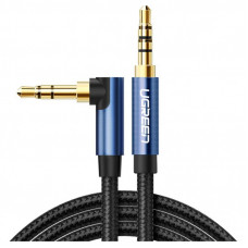 Кабель мультимедийный 3.5mm M to 3.5mm M 1.0m 90° corner AV112 blue Ugreen (60179)