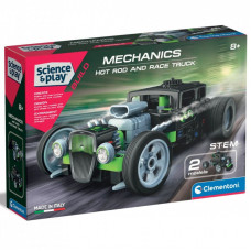 Конструктор Clementoni 2 в 1 Hot Rod & Race Truck, серия Science & Play, 120 деталей (75076)