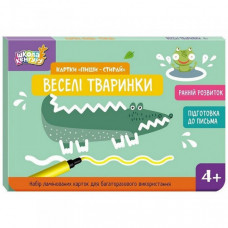Детские развивающие карточки "Пиши-стирай Веселые животные" 1781004
