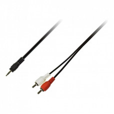 Кабель мультимедийный Jack 3.5mm M to 2xRCA M 1.5m Piko (1283126473890)