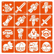 Набор трафаретов для био-тату "Minecraft_Brawl-Stars" Minecraft_Brawl-Stars_16