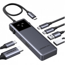 Концентратор Ugreen USB-C to HDMI + 2xUSB 3.2 + 2xUSB-C 3.2 + PD CM888 gray (35998)