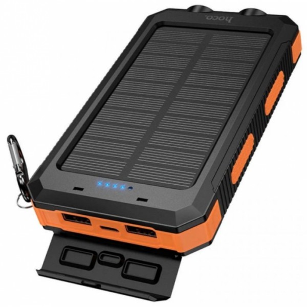 Внешний аккумулятор Power Bank HOCO J164 Platinum Solar 8000mAh 10W, с солнечной панелью и LED фонариком (134436) Внешний аккумулятор Power Bank HOCO J164 Platinum Solar 8000mAh 10W, с солнечной панелью и LED фонариком (134436)