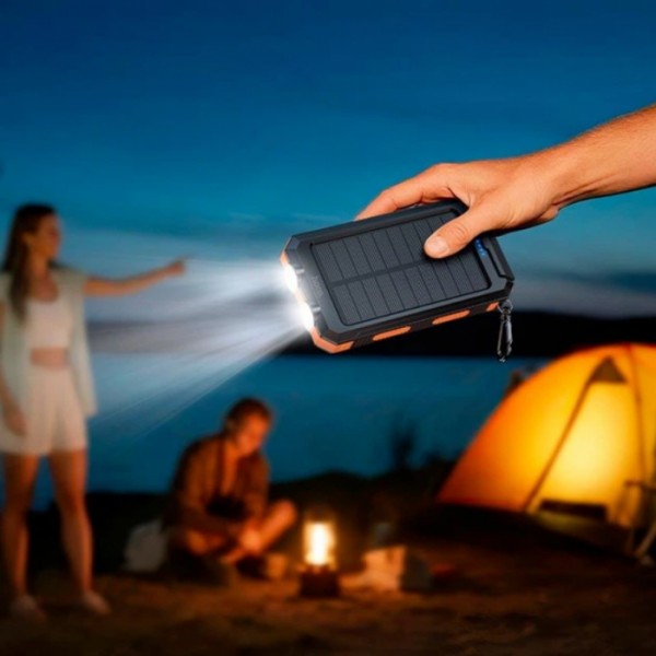 Внешний аккумулятор Power Bank HOCO J164 Platinum Solar 8000mAh 10W, с солнечной панелью и LED фонариком (134436) Внешний аккумулятор Power Bank HOCO J164 Platinum Solar 8000mAh 10W, с солнечной панелью и LED фонариком (134436)