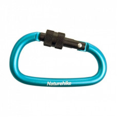 Карабин туристический Naturehike D-type NH15A005-H 6 см Blue (6927595717431)