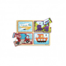 Пазл Melissa&Doug деревянные в футляре "Транспортные средства" (MD31361)