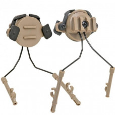 Крепление адаптер на каску шлем HL-ACC-43-T для наушников Peltor/Earmor/Walkers (tan) (69736)