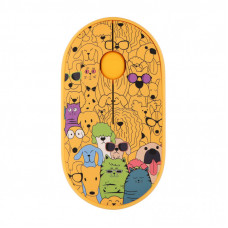 Мышка 2E MF300 PETSCATS&DOGS Silent Wireless/Bluetooth Yellow (2E-MF300WPETSYW)