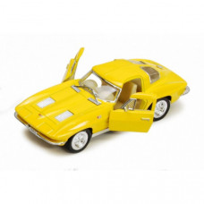Детская модель машинки Corvette "Sting Rey" 1963 Kinsmart KT5358W инерционная, 1:32 (Yellow)