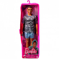 Кукла Barbie Кен Модник в футболке с узором пейсли (HJT09)